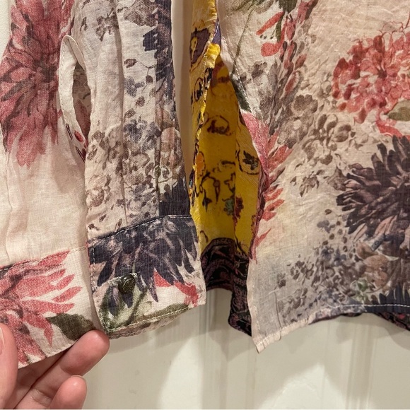 Anthropologie Aratta Silent Journey Top Heart Beat Blouse Tunic Women’s Small - Picture 5 of 8